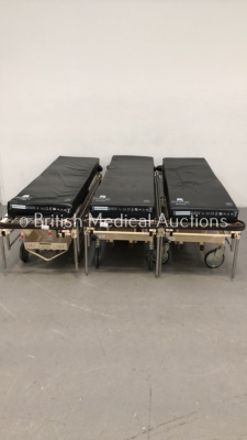 5 x Nesbit Evans Hydraulic Patient Trolleys with Mattresses (3 In Picture - 5 in Lot)