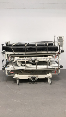 4 x Huntleigh Lifeguard Hydraulic Patient Trolleys with 3 x Mattress (Hydraulics Tested Working)