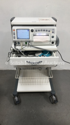 GE 250 cx Series Fetal Monitor on Stand with 3 x Transducers, SPO2 Finger Sensors and BP Hose (Powers Up) *S/N SDJ08321990PA* C3/22