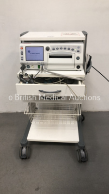 GE 250 cx Series Fetal Monitor on Stand with 3 x Transducers, SPO2 Finger Sensors and BP Hose (Powers Up) *S/N SDJ08321978PA* C3/21