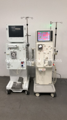 1 x B-Braun Dialog+ Dialysis Machine (Cut Power Supply) and 1 x Nikkiso DBB-06 Dialysis Machine (Powers Up)