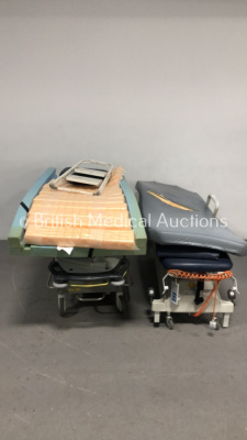 1 x Anetic Aid QA3 Patient Trolley and 1 Huntleigh Patient Examination Couch *S/N 2110STD*