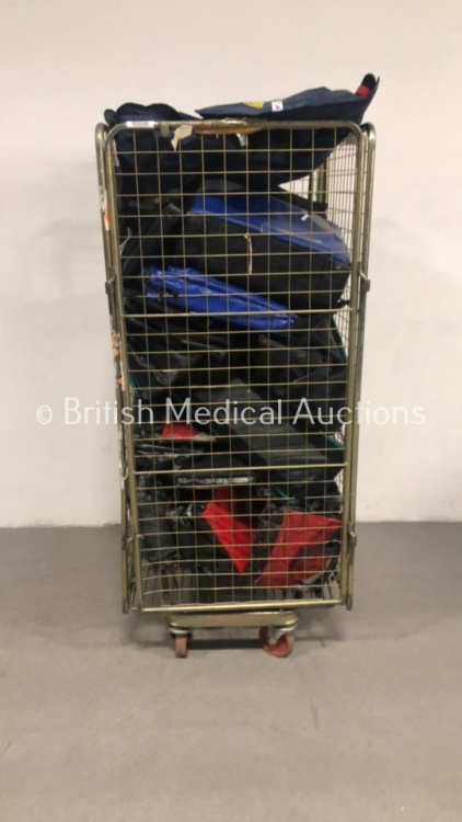 Cage of Mixed Ambulance Bags Including Primary Response and Drug Packs (Cage Not Included)