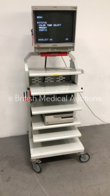 Stryker Stack Trolley with Sony Trinitron Monitor and Sony UP-2300P Colour Video Printer (Powers Up)