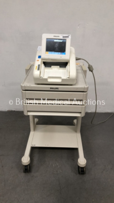 Philips Avalon FM30 Fetal Monitor on Table (Powers Up - Missing Printer Cover) *S/N DE53107746*