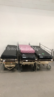 3 x Nesbit Evans Patient Trolleys with Mattresses