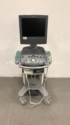 Siemens Acuson X300 Premium Edition Flat Screen Ultrasound Scanner Model No 10348531 *S/N 318193* **Mfd 2011* with 1 x Transducer / Probe (CX5-2 - Damage to Locking Mech) and Sony UP-D897 Digital Graphic Printer (HDD REMOVED)