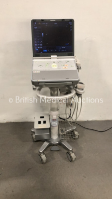 Toshiba Viamo Flat Screen Ultrasound Scanner Model No SSA-640A *S/N E1G1123503* **Mfd 02/2011** Software Version 3.0.500 with 1 x Transducer / Probe (12L5) on Toshiba Cart (Powers Up)