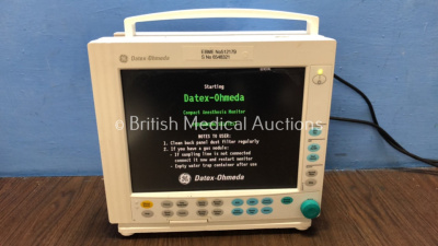 Datex Ohmeda F-CM1-05 Compact Anesthesia Monitor *Mfd 2009* (Powers Up)