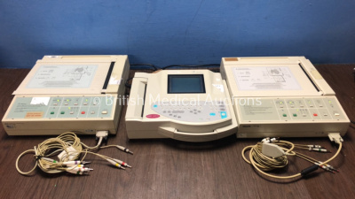 Job Lot of ECG Machines Including 1 x GE MAC 1200 ST ECG Machine (Powers Up) 2 x Hewlett Packard Pagewriter 100 ECG Machines with 2 x 10 Lead ECG Leads (Both Power Up) *S/N 550038315 / US00605177 / CNC4227860*