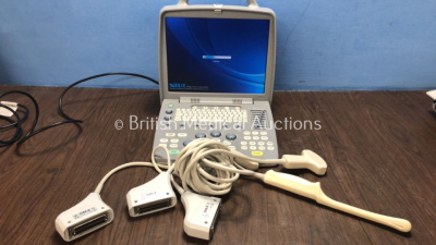 Siui Apogee 1200 Touch Portable Ultrasound Machine with 1 x Siui C3L60K Transducer / Probe, 1 x Siui V6L11K Transducer / Probe, 1 x Siui C6L15KTransducer / Probe (Powers Up) *Mfd 2014* *079142141003R*