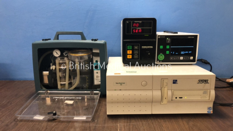 Mixed Lot Including 1 x Physio Control Lifestat 1600 Pulse Oximeter (Powers Up) 1 x Huntleigh Healthcare LifePulse Monitor (Powers Up) 1 x Karl Storz TulupVision Line MP Unit (Powers Up) 1 x Laerdal Suction Unit (Untested Due to No Battery)