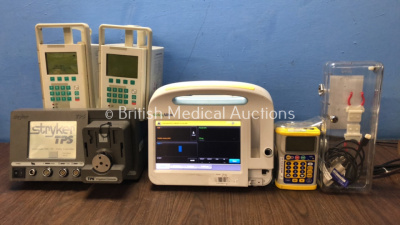 Mixed Lot Including 1 x Stryker TPS Irrigation Console (Powers Up) 2 x B Braun Infusomat Pumps (Both Power Up) 1 x Welch Allyn 6000 Vital Signs Monitor (Powers Up) 1 x GemStar Abbott Syringe (No Power)