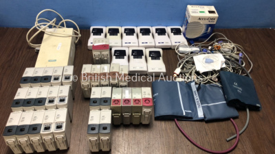 Mixed Lot Including 1 x Siemens DC Power Supply, 9 x BCI 3301 Handheld Pulse Oximeters, 1 x Accu Chek Blood Glucose Meter, 3 x BP Cuffs, 4 x SpO2 Leads, 19 x Philips Intellibridge EC10 Modules (Some with Missing Front Covers-See Photos) 4 x Hewlett Packar