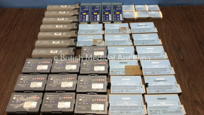 Job Lot of Batteries Including Zoll AED3 Batteries, Philips M3863A Batteries, GE MAC PAC Batteries and Philips M4607A Batteries *All Untested*