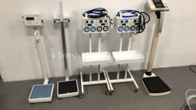 3 x Stand on Weighing Scales and 2 x Anetic Aid Tourniquets with Hoses