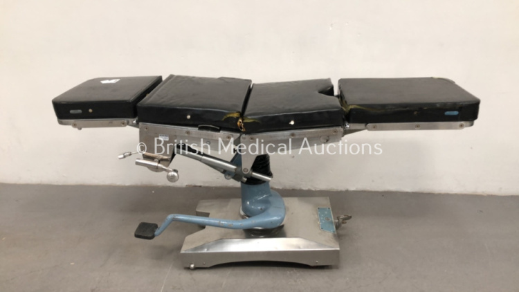 Eschmann Manual Operating Table with Cushions (Hydraulics Tested Working - Damage to Cushions)