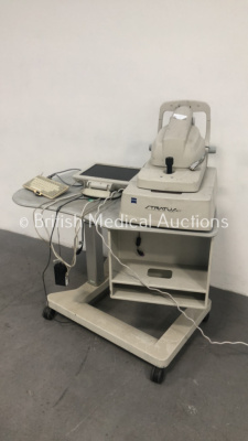 Zeiss Stratus OCT Direct Cross-section Imaging Model 3000 on Motorized Table with Monitor *Mfd 2003* (Powers Up) - 2