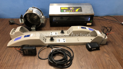 Mixed Lot Including 2 x Arjohuntleigh Ref 700.24250 Battery Chargers, 1 x PAR-56F Light (Untested Due to Foreign Power Supply) 1 x Buffalo Sealer Unit (Powers Up) 1 x 495 NYW Light Source Cable