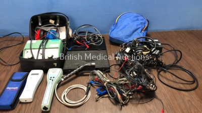 Mixed Lot Including 1 x Kamplex AS7 Screening Audiometer with 1 x Headphones (No Power) 1 x Kamplex KS 5 Paediatric Audiometer (No Power) 1 x Guymark Type 4 Pocket Screener (No Power) 1 x Leder Whirlwind Cable and Various Audiometry Headphones