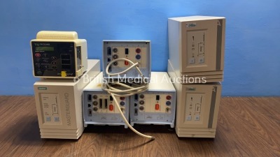 Job Lot Including 1 x CSI Criticare Model 506DXN Vital Signs Monitor, 3 x Siemens Masterguard UPS's and 3 x Siemens 10141018 Patient Modules