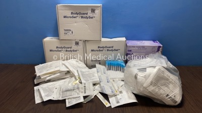 Job Lot of Mixed Consumables Including Bodyguard MicroSet / BodySets, Sempercare XS Gloves, BD Spinal Needles and BD Vacutainers *Majority in Date*