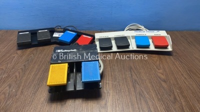 Job Lot Including 1 x Valleylab Electrosurgical Diathermy Footswitch, 1 x Medical Vision Footswitch and 1 x FMS Group Footswitch