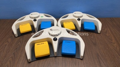 3 x Arthrocare Sport Medicine Footswitches *L276434000100002-TXX0 / L757700020003-TXX0 / L347500020003-TXX3*