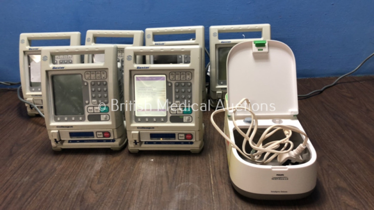 Mixed Lot Including 1 x Philips Respironics Ref 1112279 InnoSpire Deluxe Nebulizer (Powers Up) 6 x Baxter Colleague Infusion Pumps (All Power Up)