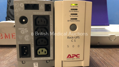 Mixed Lot Including 2 x Respironics BiPAP Synchrony Units with 2 x AC Power Supplies and 2 x Carry Bags (Both Power Up) 2 x APC 500 Back-UPS Units (Both Power Up) 1 x Urodyn+ Ref UD2A1001-UK Urine Flowmeter (Untested Due to No Power Supply) *01335 / BB040 - 6