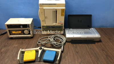 Mixed Lot Including 1 x Nellcor Symphony N-3000-U22 Patient Pulse Oximeter with 1 x Nellcor N-3200-I10 Blood Pressure Monitor (Both Power Up) 1 x Card