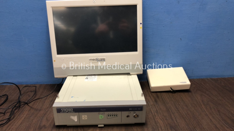 1 x Medicare Systems X50V2 Patient Monitor with 1 x AC Power Supply (No Power) 1 x Karl Storz 201330 30 Flas Control Unit (Untested Due to No Power Su