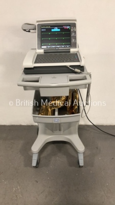 GE MAC 5550HD ECG Machine with 10 Lead ECG Leads (Powers Up)