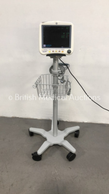 GE Dash 4000 Patient Monitor on Stand with SPO2, Temp/Co, NBP and ECG Options (Powers Up) *S/N SD007325149GA*