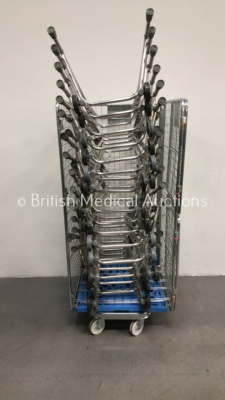 Cage of 19 Zimmer Frames (Cage Not Included)