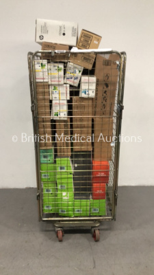 Cage of Mixed Printer Toner Cartridges Including HP and Q Connect (Cage Not Included)