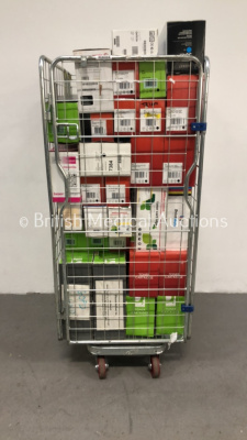 Cage of Mixed Printer Toner Cartridges Including HP and Q Connect (Cage Not Included)