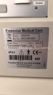 2 x Fresenius Medical Care 4008H Dialysis Machines Software Version 4.5 (Both Power Up) *GH* - 4