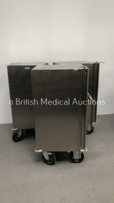 3 x Stainless Steel Transport Trolleys *S/N NA*