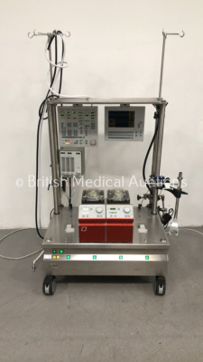 Jostra MPL Heart and Lung Machine with 2 x Roll Pumps, SMU Monitor Unit, SCP Control Unit, Electronic Gas Blender and Hoses (Powers Up) *S/N FS0111061*