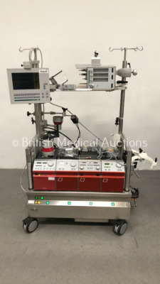 Jostra LOC Heart and Lung Machine with 2 x Roll Pumps, 1 x Twin Pump Module, 1 x Rota Flow Module, SMU Monitor Unit, Electronic Gas Blender and Hoses (Powers Up) *S/N FS0108731*