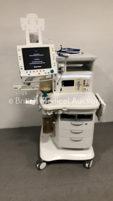 Datex-Ohmeda Aisys Anaesthesia Machine Software Version 08.01 with E-CAiOV Gas Module with Spirometry Option and Mini D-Fend Water Trap, Bellows, Absorber and Hoses (Powers Up)