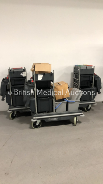 3 x Numatic Janitorial Trolleys *SN NA*