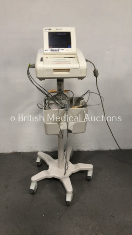 Philip Avalon FM20 Fetal Monitor on Stand with 1 x US Transducer, 1 x Toco Transducer and 1 x Patient Finger Trigger (Powers Up)