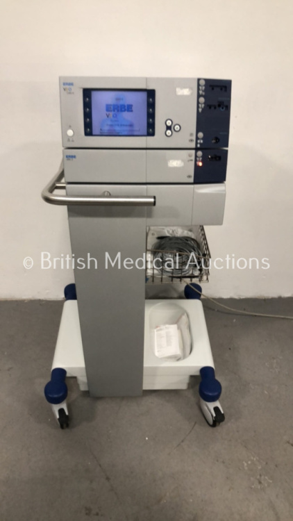 ERBE VIO 200D Electrosurgical Diathermy Unit Version 2.3.5 with ERBE APC2 Argon Coagulator, Footswitch and Electrodes (Powers Up)