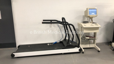 Cambridge Heart Stress Test Machine with Full Vision Treadmill and 10 Lead ECG Leads (Powers Up) *FS0718495*