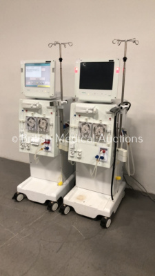 2 x B-Braun Dialog + Dialysis Machines Version 8.2A (Both Power Up - 1 x Blank Screen) - 2