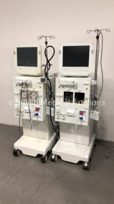 2 x B-Braun Dialog + Dialysis Machines (Both No Power - 1 x Incomplete) - 2