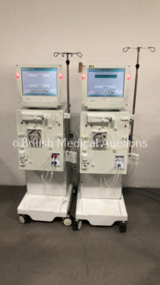 2 x B-Braun Dialog + Dialysis Machines Version 8.28 - Running Hours 31691 / 36409 (Both Power Up)