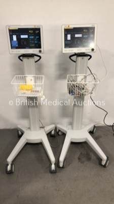 1 x Pulsion PiCCO2 Monitor on Stand with SPO2, CO, AP and CVP Options and 1 x Pulsion PiCCO2 Monitor on Stand with SO2, HZV, AD and ZVD Options (Both Power Up)